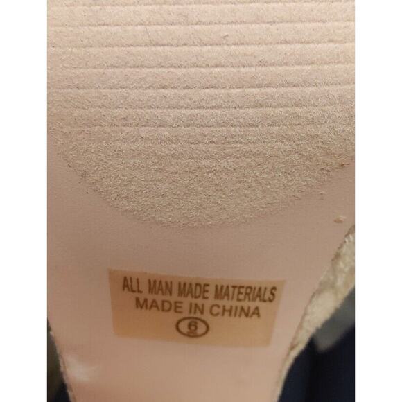 New Tan Y2K Platforms Sz 6 faux suede - Picture 7 of 8